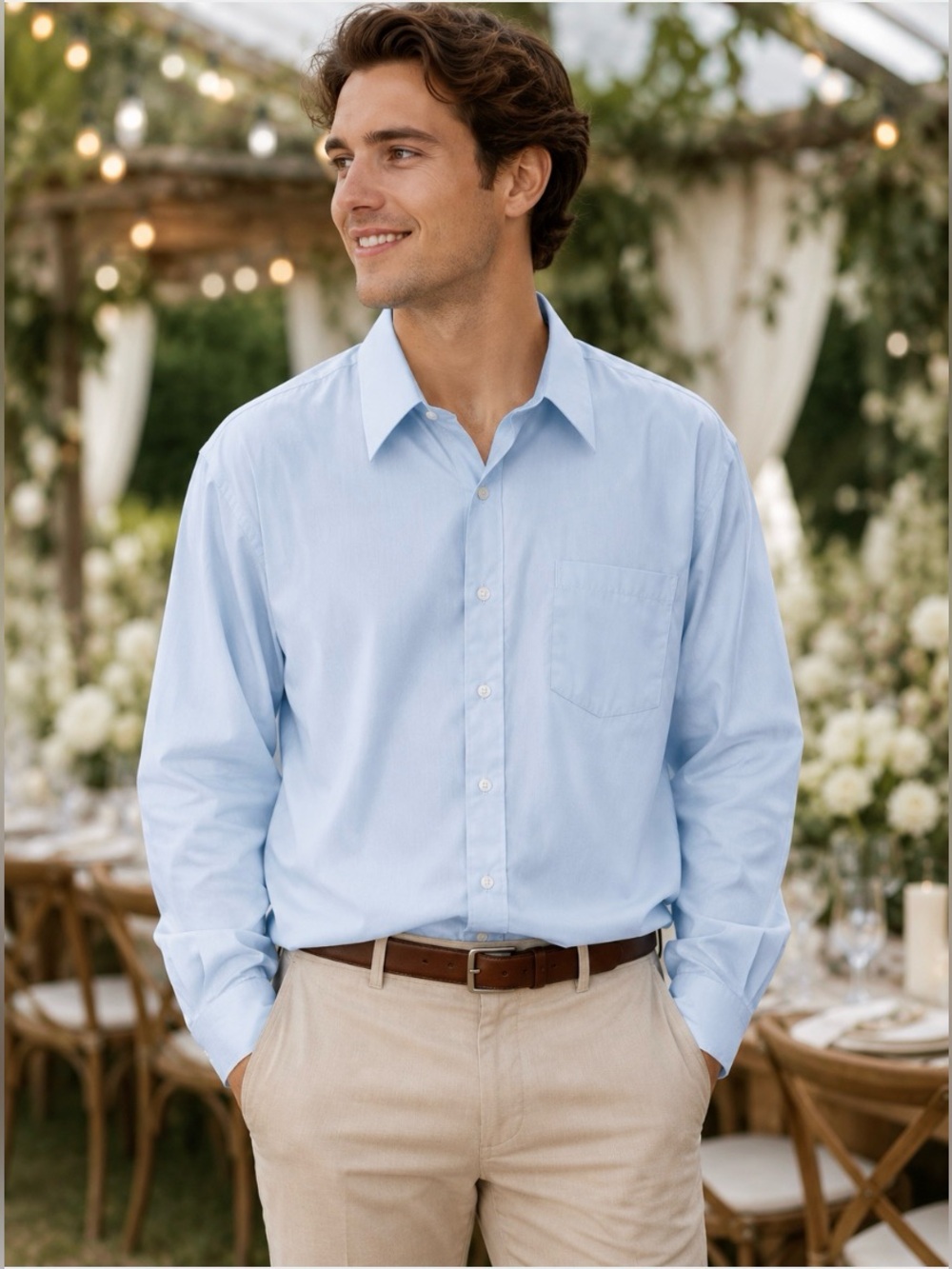 Silver Label Size XL Blue Dress Shirt